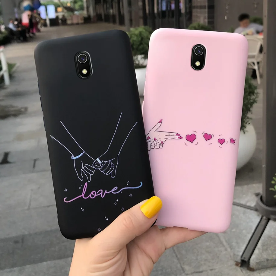 Чехол для Xiaomi Redmi 8A желтый матовый Силиконовый мягкий чехол карамельных цветов