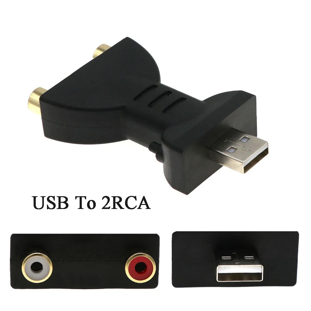 Новое поступление 1 шт. USB Male To 2RCA/3RCA Женский Видео Аудио позолоченный адаптер AV компонентный конвертер аудио адаптер Аксессуары