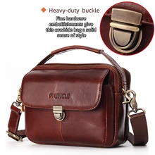 

Luxury Brand Genuine Leather Mini Office Handbags for Men Shoulder Messenger Bags Crossbody Vintage Cowhide Small Tote for Male