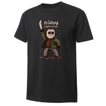 

Movie Firday The 13Th Men'S T Shirts Terror Jason Print Tee Male Hot Fashion Round Collar Short Sleeve 100% Cotton Unisex Tops