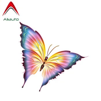 

Aliauto Beautiful Decorative Flying Butterfly Car Sticker Accessories PVC Decal for Ford Chevrolet Cruze Volkswagen,11CM*11CM