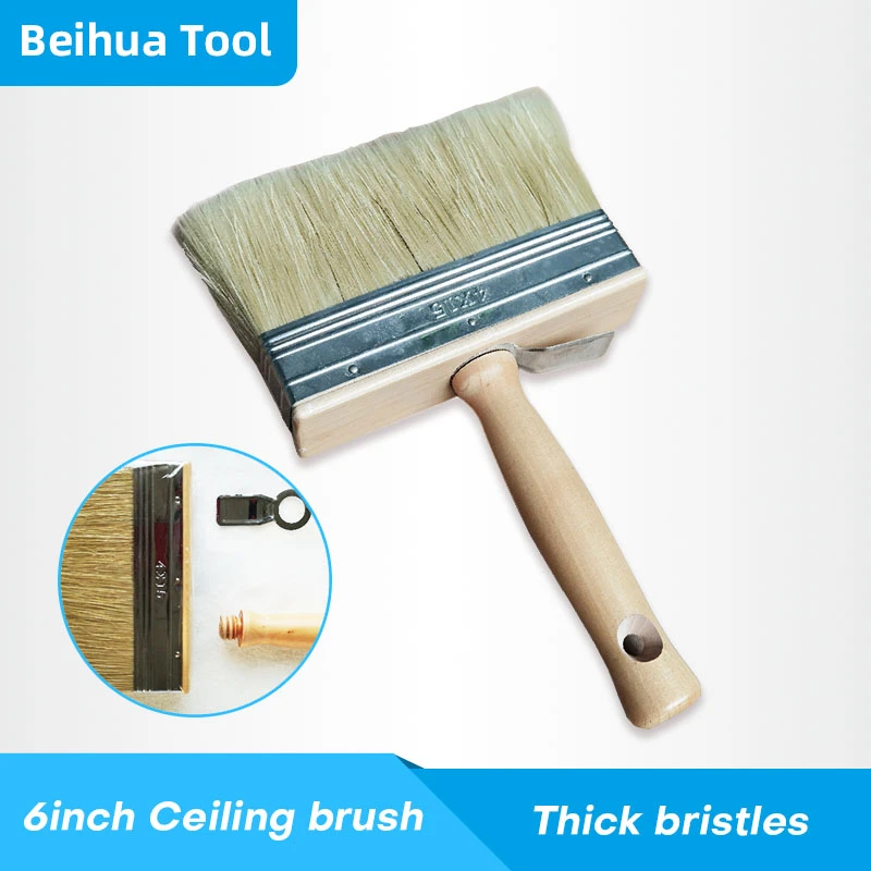 6inch Ceiling Paint Brush Thickness Pure Bristles Brushes Wall Decoration Painting Tools Art Paint Multi-function Oil Sweep watercolor paint brushes