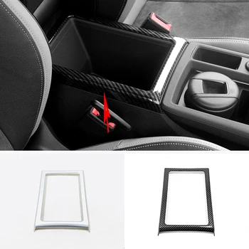 

For Audi Q3 2019-2020 New Carbon fiber ABS Matte Interior Central Armrest Storage Box cover trim Car Styling Accessories