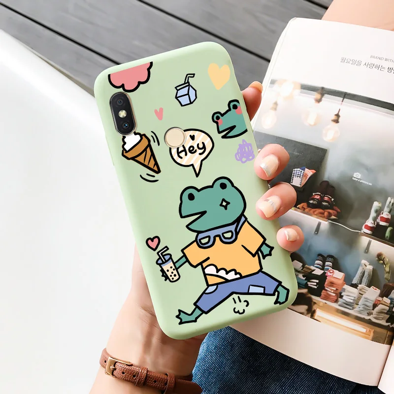 TPU Shell Black Soft For XIAOMI Redmi S2 Case Silicone Matte Fundas For Redmi S2 Case Personality Cute Cartoon Phone Case Cover leather phone wallet Cases & Covers