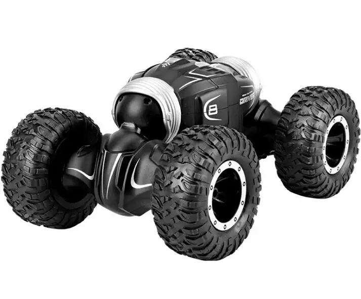 Двухсторонний флип RC Stunt Car мальчик подарок 2,4 г 4WD высокоскоростные гоночные автомобили 1:16 внедорожный автомобиль 2.4Gh трансформированный Радиоуправляемый автомобиль - Цвет: Серебристый