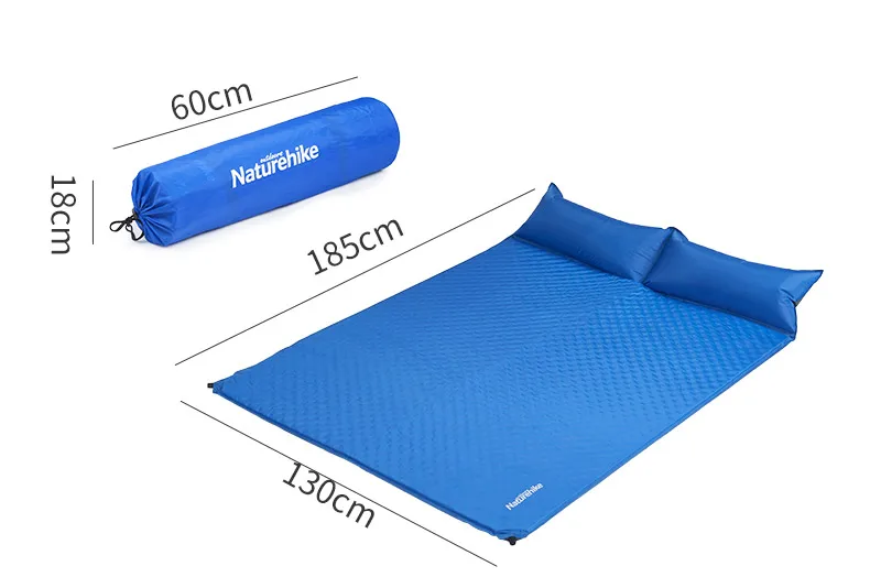 Almofada de Dormir Cama com Travesseiro Esteira de Acampamento Naturehike Colchão Auto-inflável Única Pessoa Portátil Dobrável Nh15q002-d 8 NatureHike NH15Q002-D Colchão Auto-Inflável Almofada de Dormir