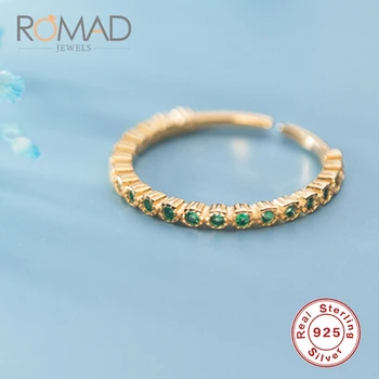 

Romad Simple 925 Sterling Silver Rings for Women Gift AAA Cubic Zirconia Rings Crystal Jewelry Adjustable CZ Open Midi Toe Rings