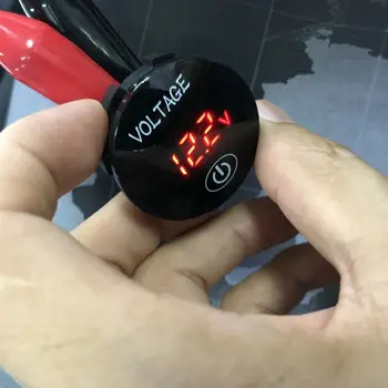 

Car Motorcycle DC 5V-48V LED Panel Digital Voltage Meter Battery Capacity Display Voltmeter with Touch ON OFF Switch G6DC