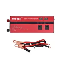 2000 Вт двойной светодиодный автомобильный преобразователь питания diaplay, адаптер зарядного устройства, Модифицированная синусоида с 4 usb-портами и 3 вилками США