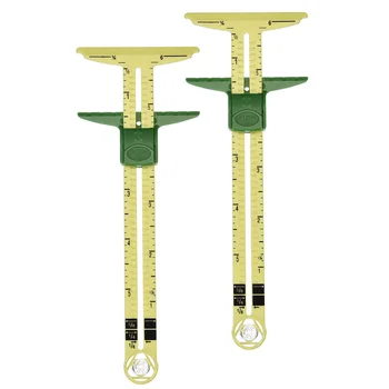 

2 Pieces Sliding Gauge Sewing Measuring Tools T-Shaped Sliding Gauge Plastic T Gauge for Sewing Quilting (Size 1)