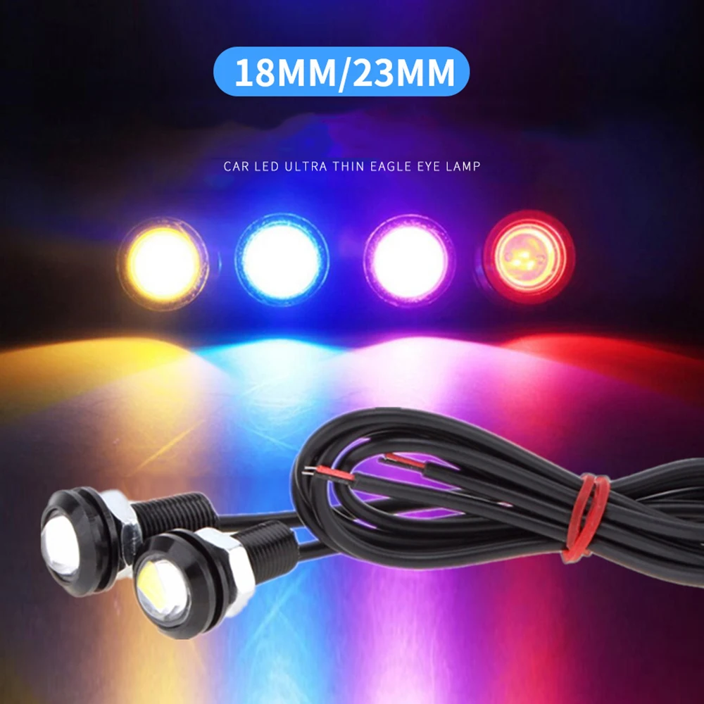 

новый автомобиль сверхтонкая гидроизоляция Led Хокай фонарь 18mm большая мощность Хокай задний ход дневной ходовой светильник 9W - 18mm