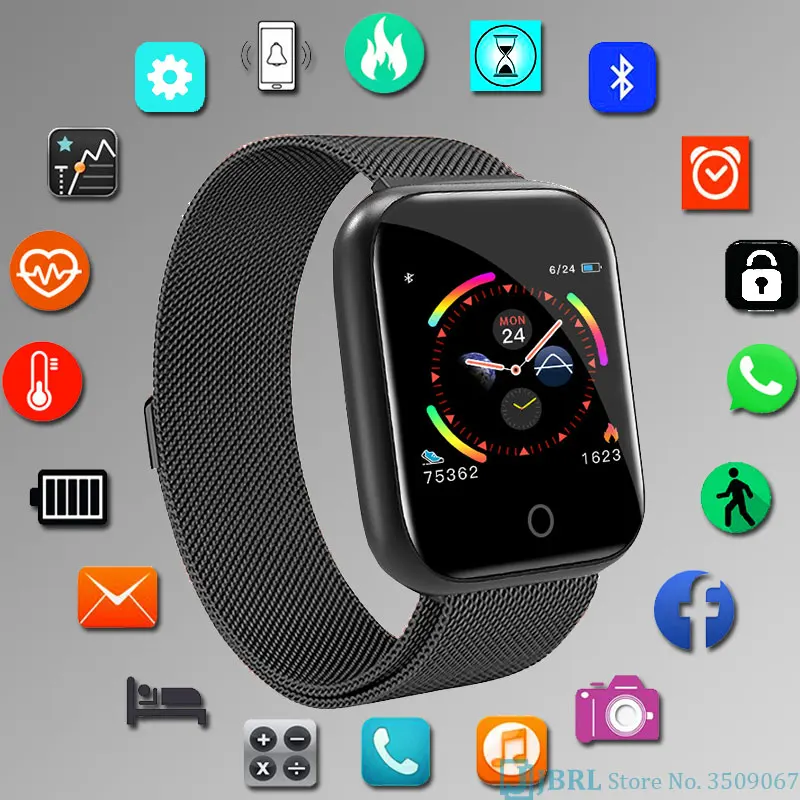 

Luxury Steel Smartwatch men smart band Woman Wristband ladies Smart Bracelet Android IOS music play control heart rate fitness