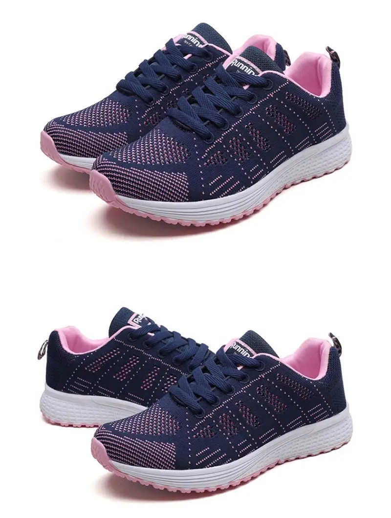 Sneakers women shoes solid breathable mesh casual shoes woman lace-up autumn ladies shoes women sneakers zapatos de mujer