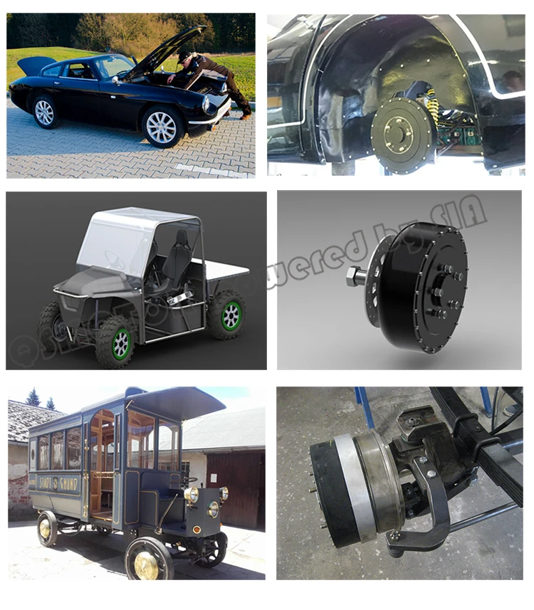 High Power 2 pieces 3000W 205 50H V3 in wheel powered hub motor with electric car kits for sale