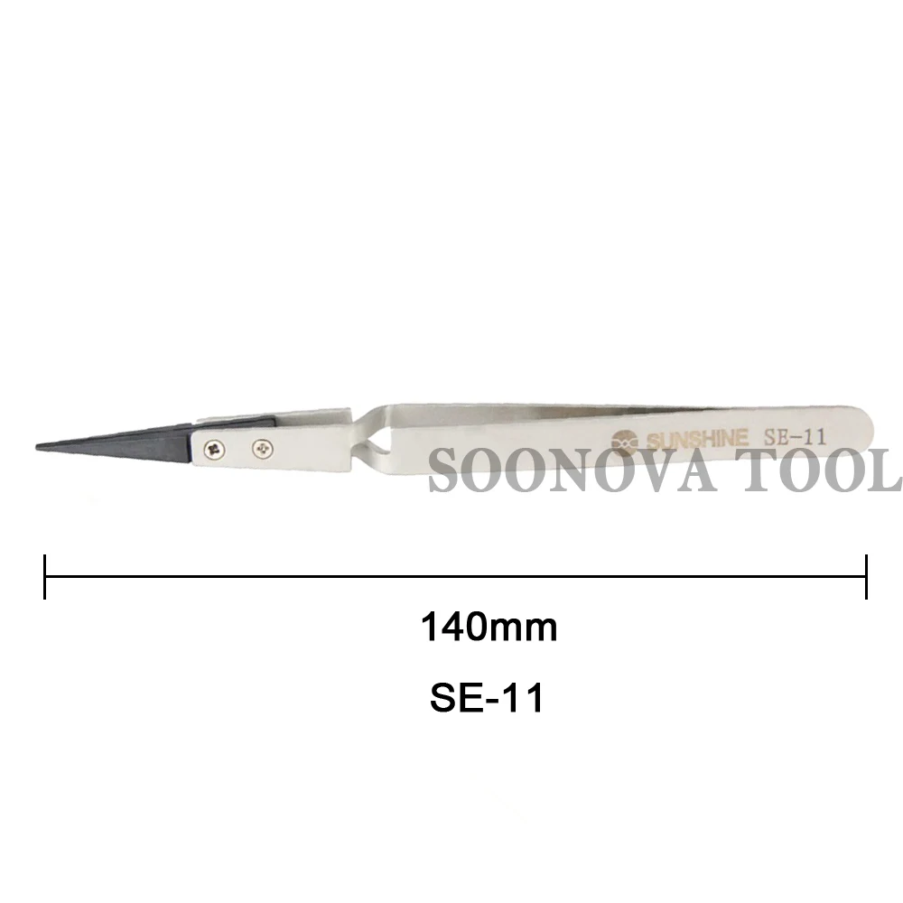 PINZA ALTA PRECISION ANTIESTATICA CURVA 120x9mm ZD-156F - TuVoltio