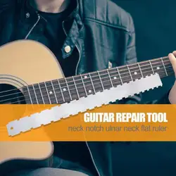 Guitar Luthier Measuring Tools Kit With String Action Ruler Guitar Ruler Radius Notched Straight Gauge Edge Neck Understrin K5u3