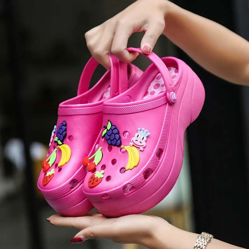 2021 Summer Women Slippers Platform Clogs Outdoor Garden Shoes Female Pool Sandals Bathroom Flip Flops Mules Beach Slippers 4