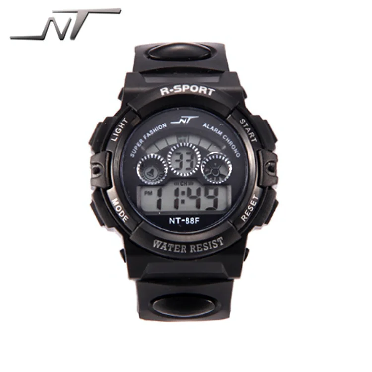 

Iron Box Men Multi-functional Night Light Waterproof Students Watch LED Silicone Watch Strap Outdoor Sports Electronic Watch