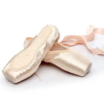 

Professional Pointe Ballet Shoes Shiny Satin Pointe Shoes For Girl