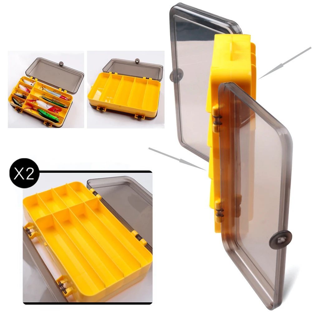 

Dropshiping Portable Outdoor Fishing Tackle Box Waterproof Double-sided Fishing Accessories Storage Box Container For Bait