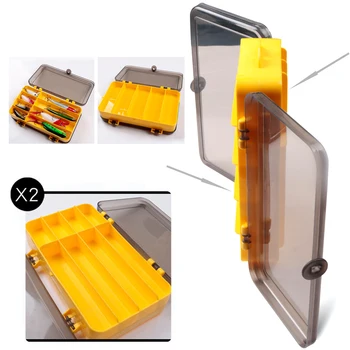 

Dropshiping Portable Outdoor Fishing Tackle Box Waterproof Double-sided Fishing Accessories Storage Box Container For Bait