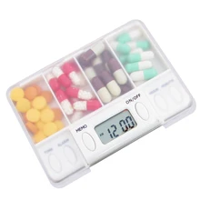 Портативная интеллектуальная электронная коробка для таблеток, напоминание, домашняя интеллектуальная коробка для таблеток для пожилых, коробка для таблеток, напоминание о времени