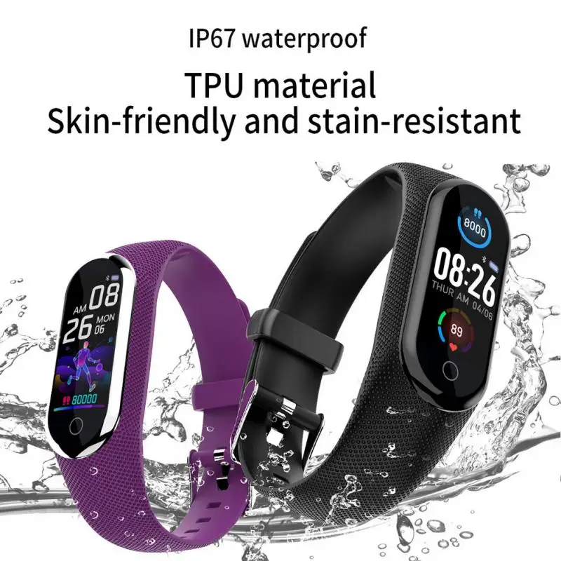 The New M8 Connection Bracelet Bluetooth-compatible Heart Rate Blood Pressure Step Count Sleep Monitoring Smart Watch | Электроника