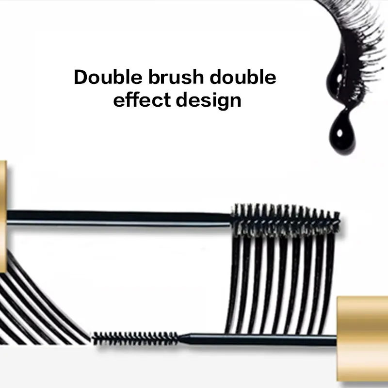 Двухконфорочная вафельница для Mascara длительный стройные щипцы для завивки волос натуральный Водонепроницаемый устойчивый к пятнам, тушь для ресниц и бровей