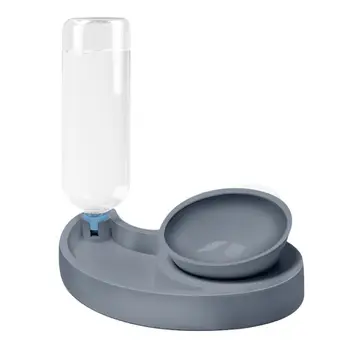 

Raised Cat Dog Water Food Bowl Double 0 or 15°Adjustable Elevated Water and Food L69B