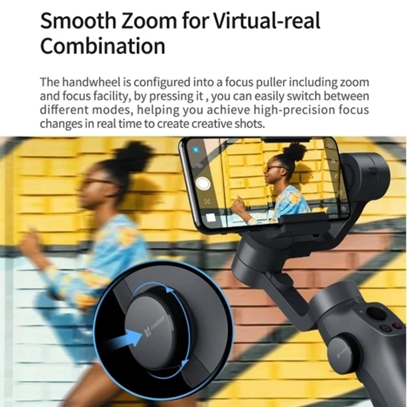  3-Axis Handheld Gimbal Stabilizer Time Lapse Face Tacking for Smart Phone iPhone Samsung Xiaomi Hua