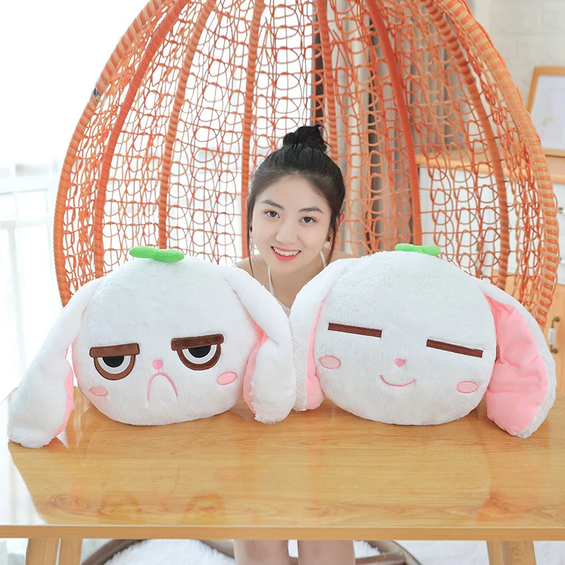 Прямая поставка Peluches кролик плюшевые животные мягкая игрушка одеяло «кролик» Подушка грелка для рук 3 в 1 Набор для детей