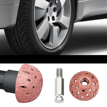 

1pc Buffing Wheel Tungsten Carbide Rasp / Contour Cup with Arbor Adaptor Wheel Grind Ball Rasp Professional Tire Repair Tool