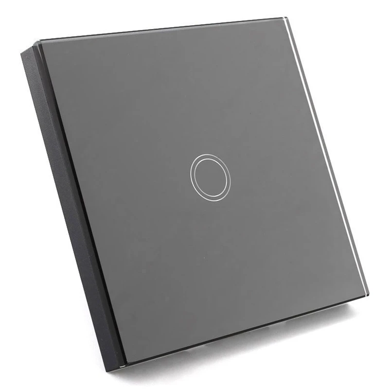 

Light switch with wall switch touch-screen glass remote control 1-way single switch