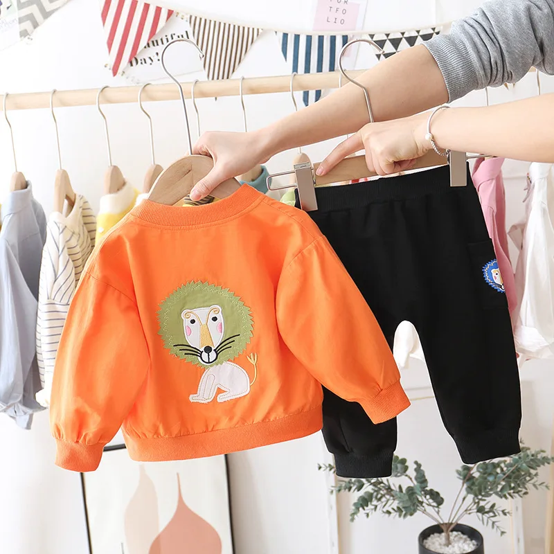 

Baby Western Style Set Cute Super Meng 0-1-Year-Old 3 Small Boys' Wind Coat Infant Childrenswear Spring And Autumn 2020 New Styl