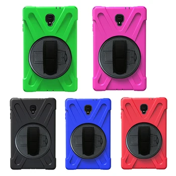 

Heavy Duty Shockproof Case Armor Cover for Samsung Tab a 10.5 Inch 2018 SM-T590/T595 with Kickstand/Hand Strap/Shoulder Strap (B