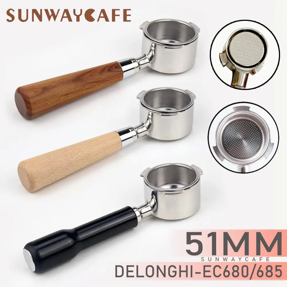 Фильтр для кофе Delonghi EC680/EC685 переносной фильтр без дна из нержавеющей стали 51 мм