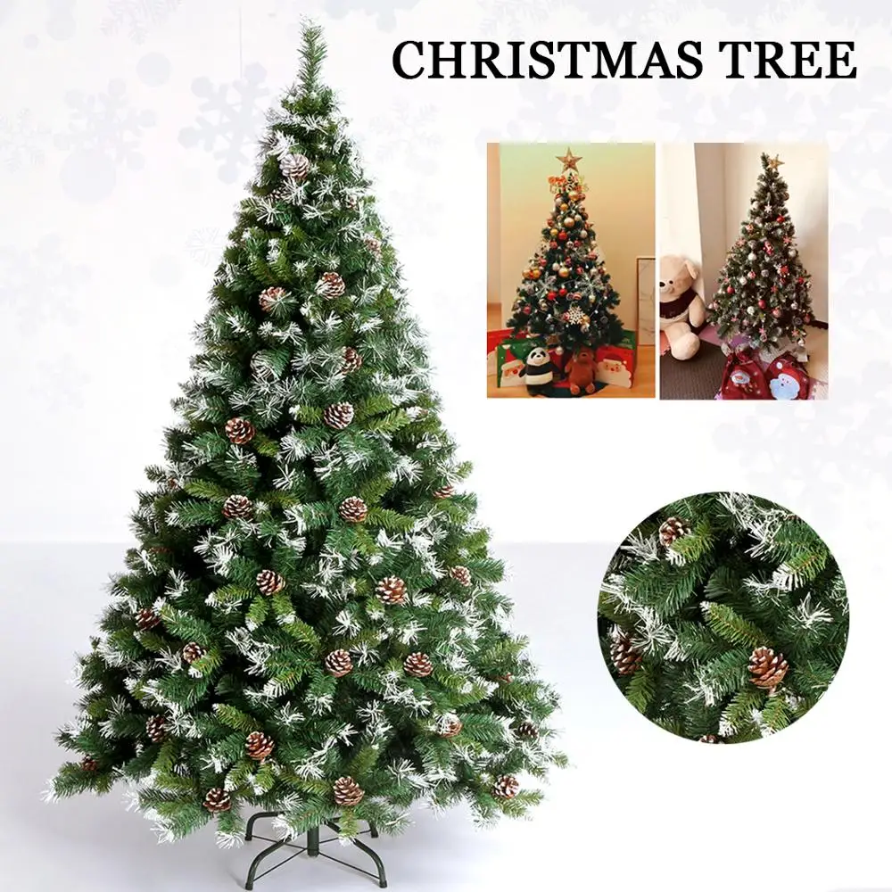 

stock in austrilia christmas tree decorations village xmas trees for home flocked 2.1M