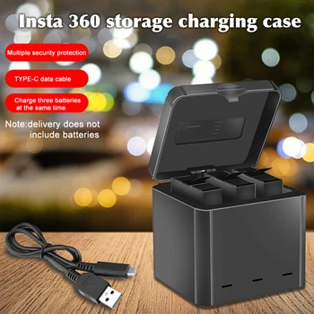 

Storage Charger Box Sports Camera Storage Charger Box Black Replacement Batteries For Insta360 One X