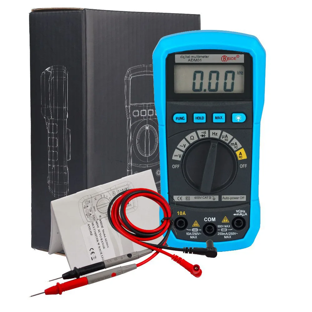 BSIDE Цифровой мультиметр ADM01 ADM02 Многофункциональный AC/DC Напряжение Ток температура Сопротивление Емкость Тестер - Цвет: ADM01