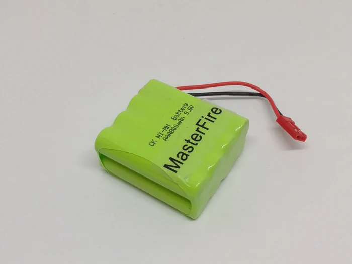 MasterFire Ni-MH AAA 9,6 V 800mAh Ni-MH аккумулятор Пакет перезаряжаемых батарей с JST вилки