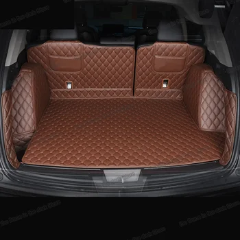 

Lsrtw2017 Durable Fiber Leather Car Trunk mat cargo liner for Acura RDX 2019 2020 2021 black coffee brown
