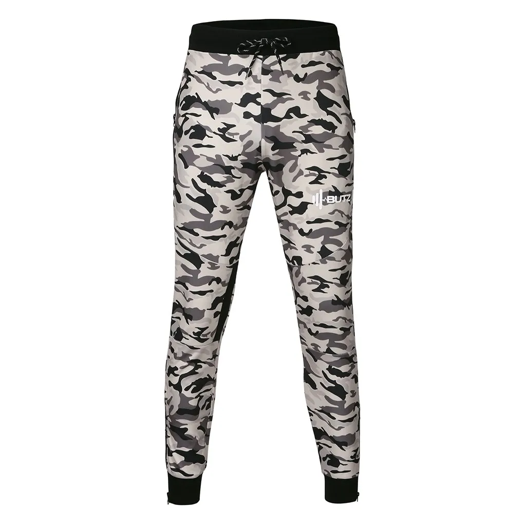 B Men's Running Pants Casual Outdoor Climbing Trousers Sports Running Drawstring Fitness Long Pants - Цвет: B