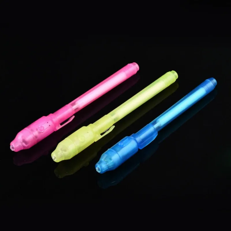 

Colorful Invisible Ink Pen With Built In UV Light Magic Marker Magic Pen