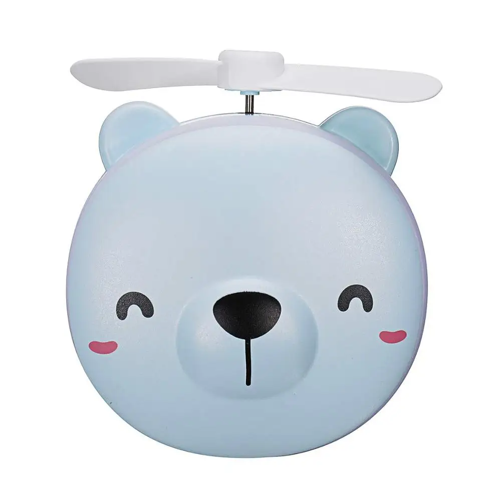 

Portable makeup Mirror LED with Fan 2 in 1 Cosmetic Mirror Handheld fan Cartoon Multifunction USB pocket Mirror fan personal