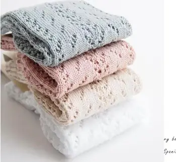 

Baby Girl Knee High Socks, Breathable Crotchet Hollow Out Tube Stockings with Cute Bow for Infants and Toddlers