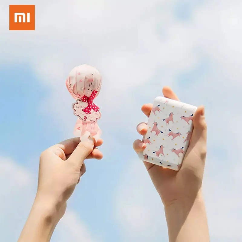 Xiaomi Poverbank мини внешний аккумулятор 10000 мАч двойной USB выход портативный милый узор