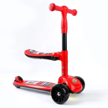 

Kids scooter car for kids 3-8 years old skater Surf scooter Flash wheel folding 2 in 1 scooter baby walker Outdoor toys