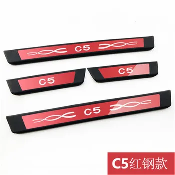 

for 2010-2016 Citroen C5 Car styling Soft plastic Door Sill Scuff Plate Welcome Pedal Trim Accessories