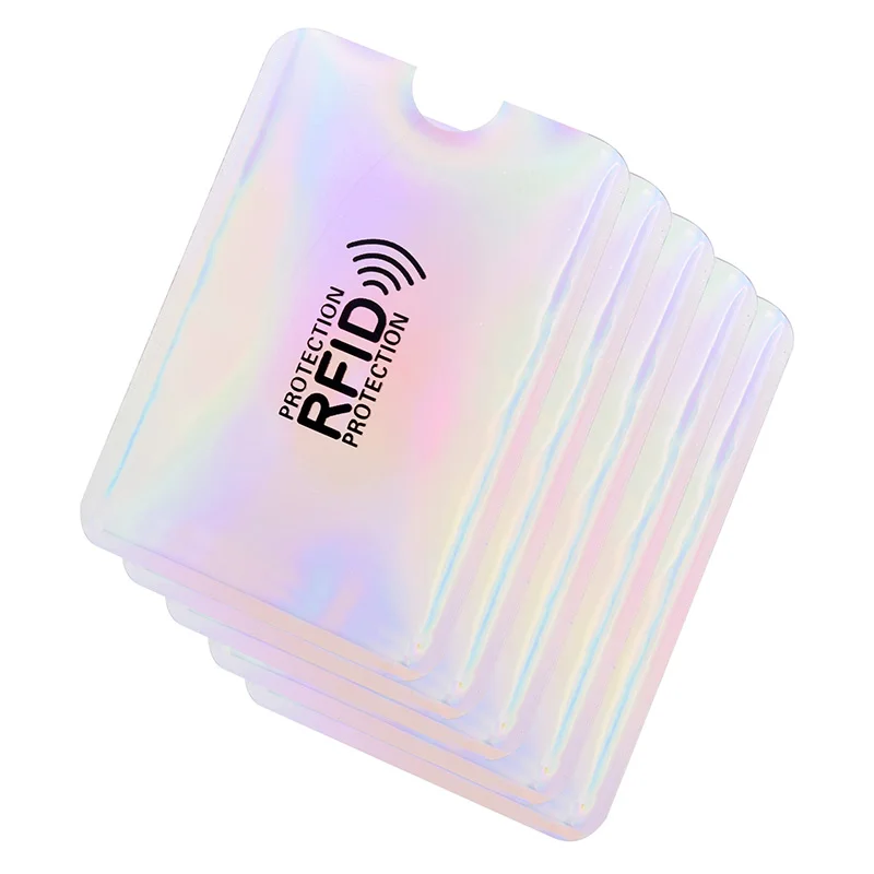 Silver 5 pcs Алюминиевый NFC RFID блокирующий чехол для кредитных карт, защита id карты для ATM, Metro, Debit, защита от кражи личных данных чехол - Цвет: Silver 5 pcs
