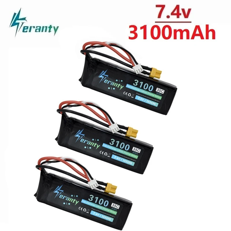 Аккумуляторная батарея для квадрокоптера MJX Bugs 3 B3 7 4 В 3100 мА · ч 2700 35C шт.|Детали и